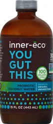 Inner Eco Unsweetened Sparkling Probiotic Coconut Water 15 oz