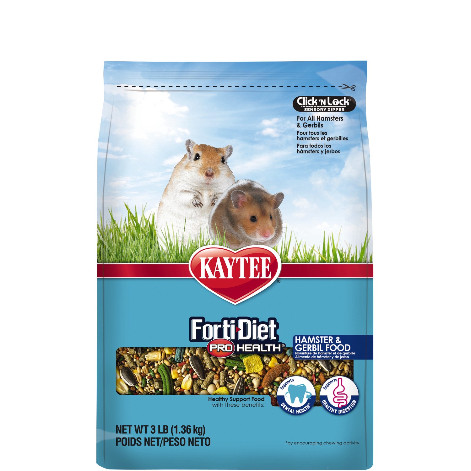 slide 1 of 7, Kaytee Pet Specialty Kaytee Forti-Diet Pro Health Hamster and Gerbil Food 3lb, 3 lb