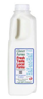 slide 1 of 1, Clover Farms Fresh Half-and-half, 1 qt