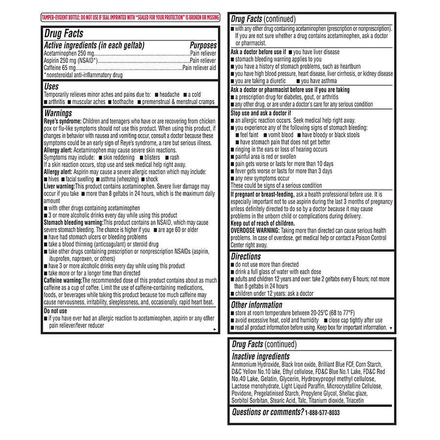slide 5 of 5, Walgreens Headache Relief Geltabs, 80 ct