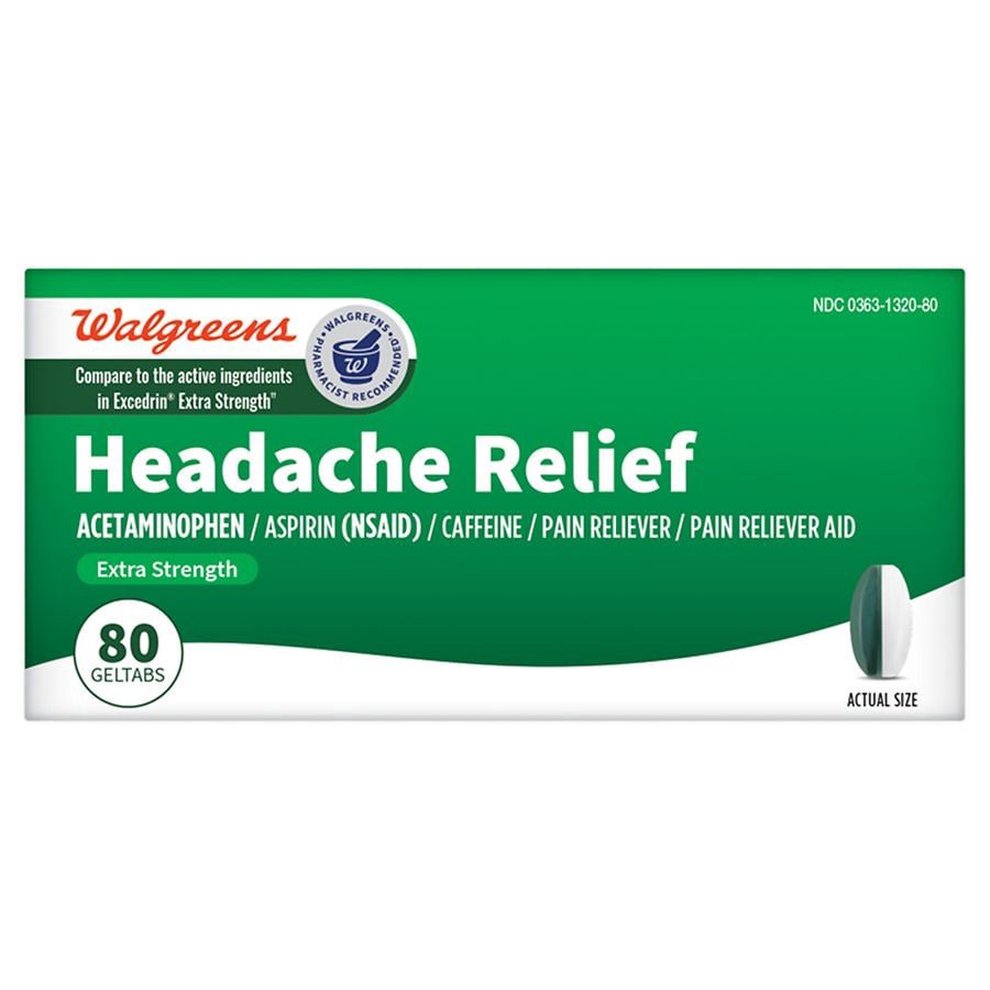 slide 1 of 5, Walgreens Headache Relief Geltabs, 80 ct