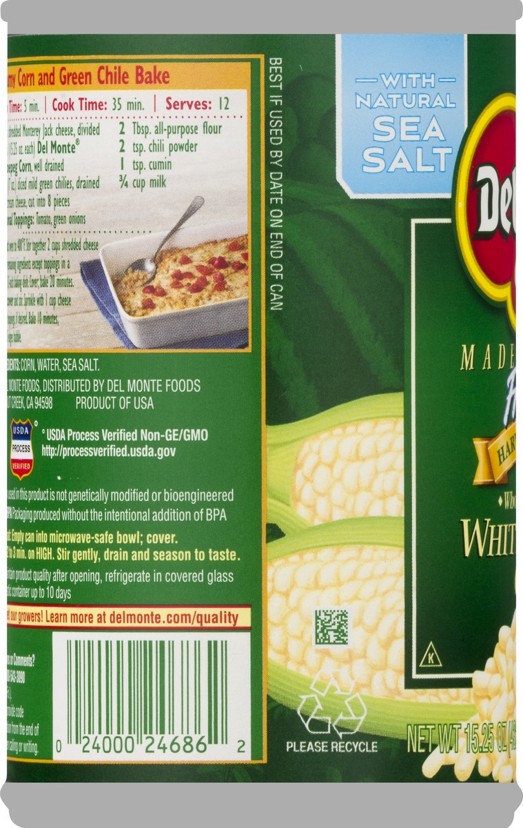 slide 7 of 10, Del Monte Whole Kernel Sweet White Shoepeg Corn 15.25 oz, 15.25 oz