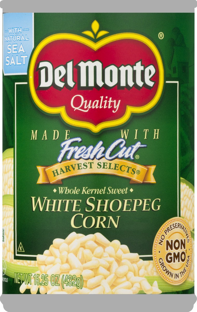 slide 9 of 10, Del Monte Whole Kernel Sweet White Shoepeg Corn 15.25 oz, 15.25 oz