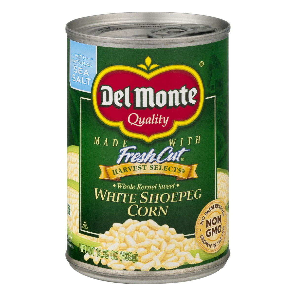 slide 1 of 10, Del Monte Whole Kernel Sweet White Shoepeg Corn 15.25 oz, 15.25 oz