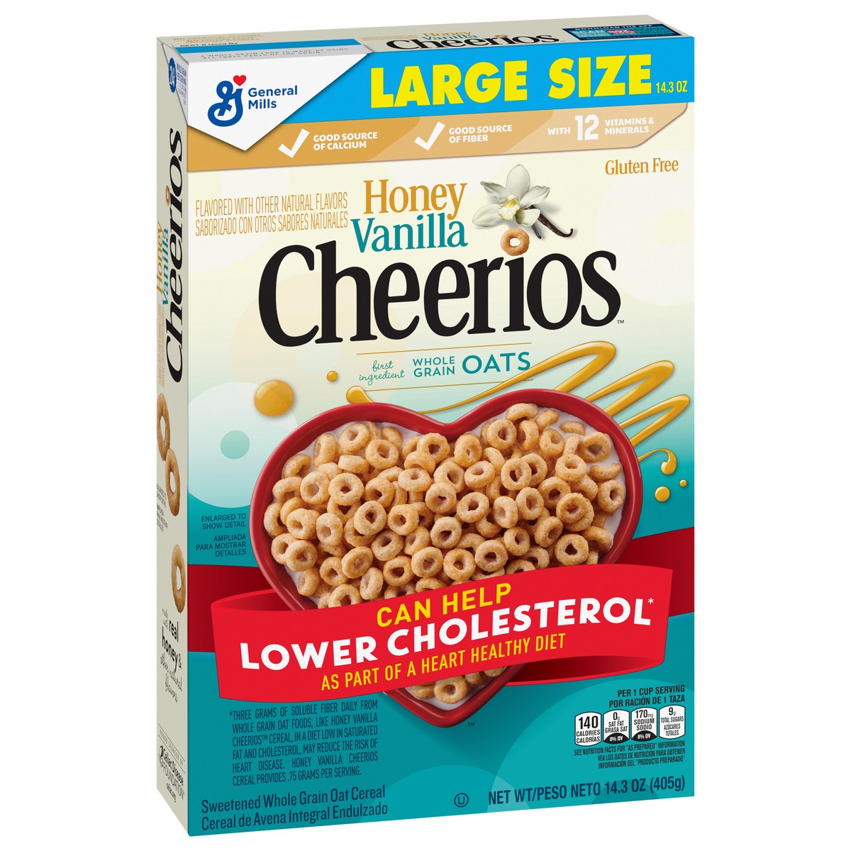 slide 9 of 14, Cheerios Honey Vanilla Cheerios Gluten-Free Breakfast Cereal, 14.3 oz
