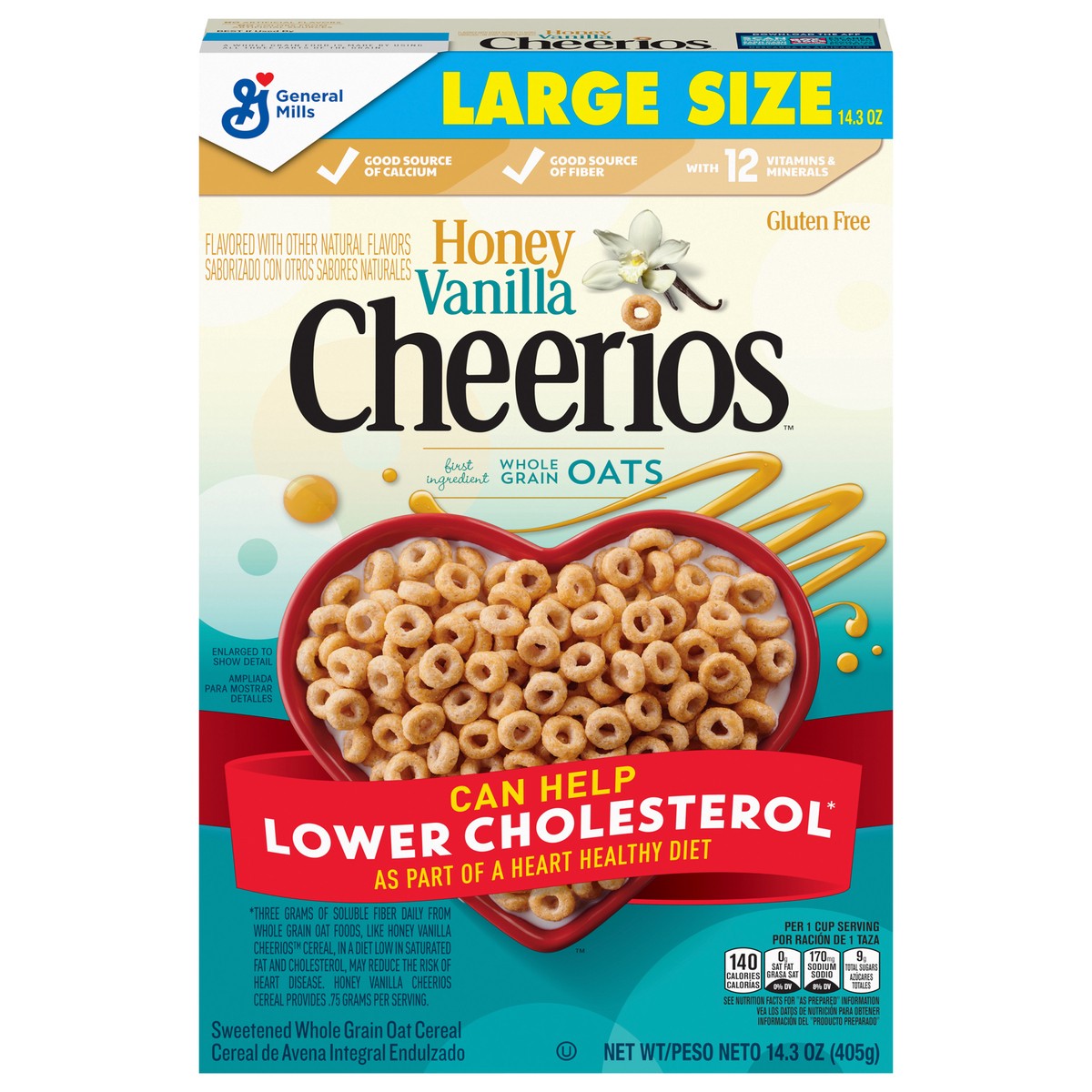slide 10 of 14, Cheerios Honey Vanilla Cheerios Gluten-Free Breakfast Cereal, 14.3 oz