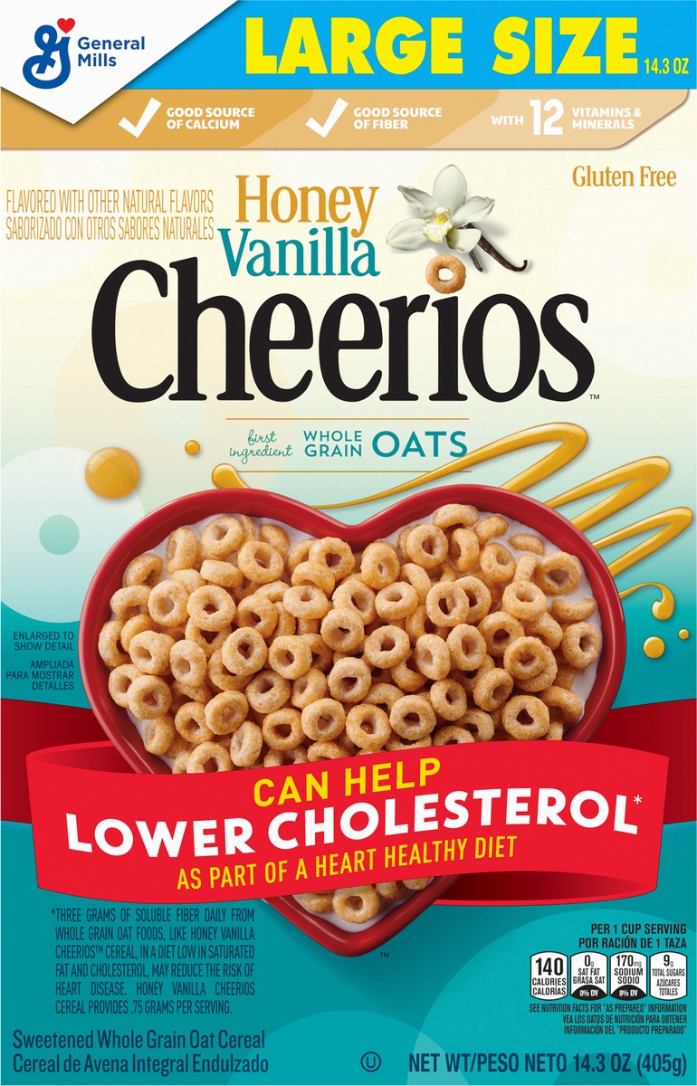 slide 14 of 14, Cheerios Honey Vanilla Cheerios Gluten-Free Breakfast Cereal, 14.3 oz
