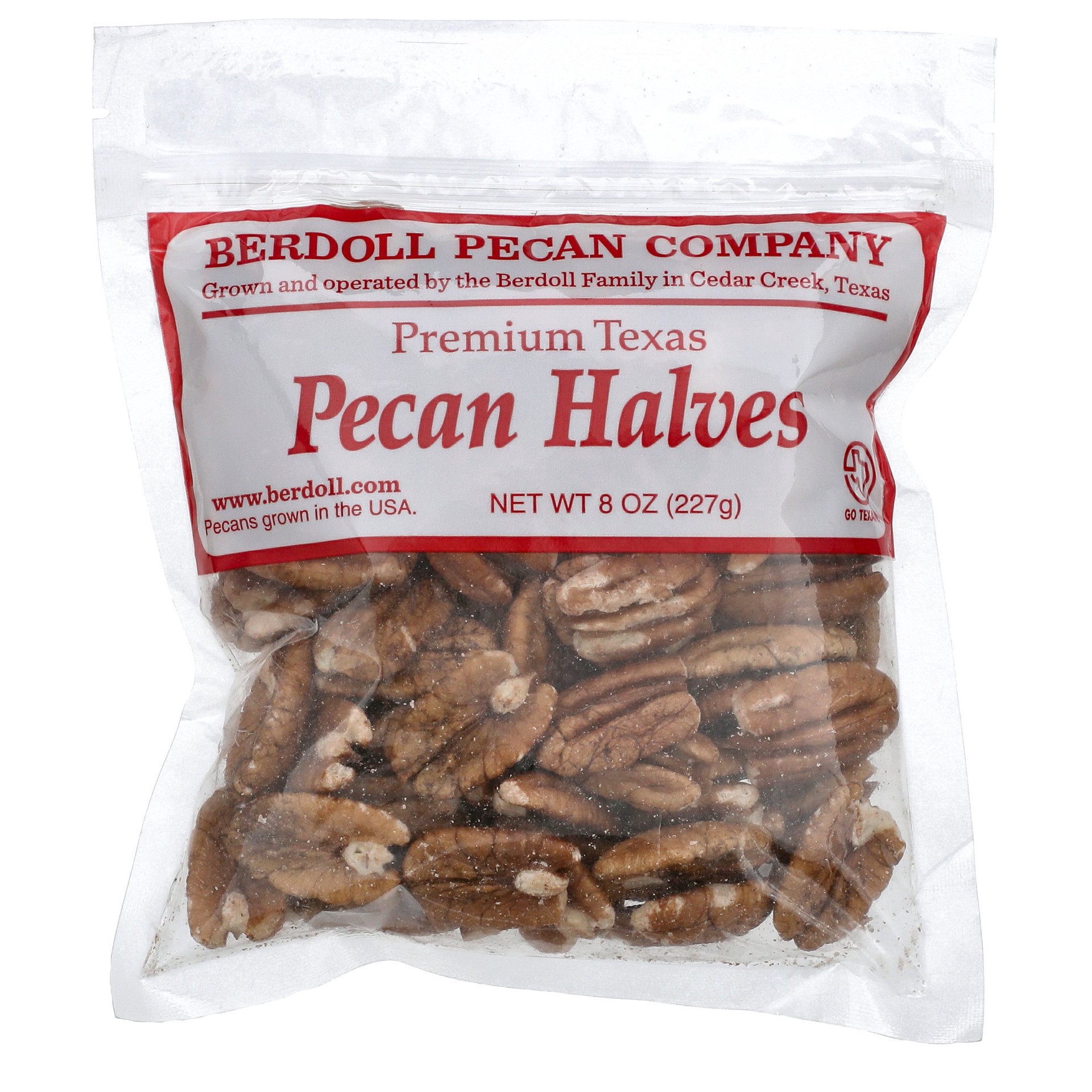 slide 1 of 1, Berdoll Pecan Candy & Gift Co. Berdoll Pecan Farms Pecan Halves, 8 oz
