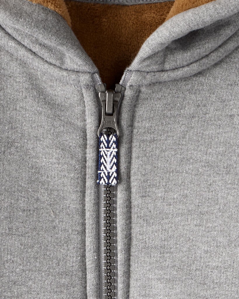 slide 2 of 2, Carter's Toddler Boy Long-Sleeve Hooded Zip-Up Jacket - Grey Grey 5T, 1 ct