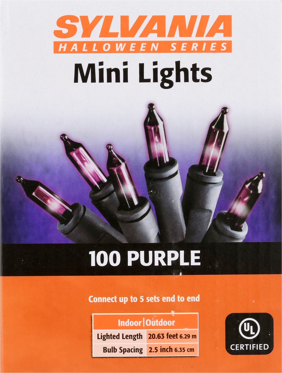 slide 13 of 14, Sylvania Halloween Series Purple Mini Lights 100 Each, 100 ct