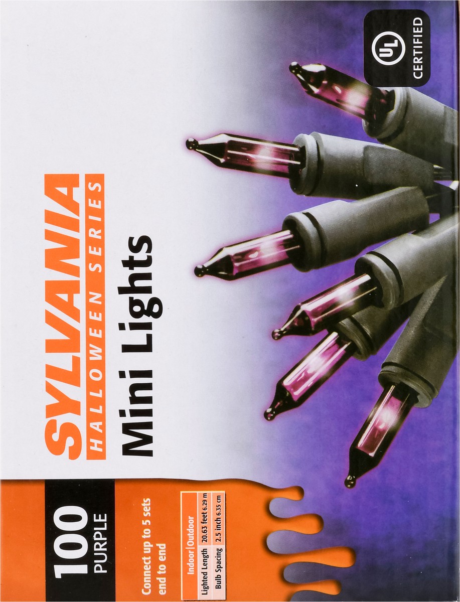 slide 8 of 14, Sylvania Halloween Series Purple Mini Lights 100 Each, 100 ct