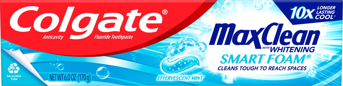 slide 3 of 7, Colgate Max Fresh Smart Foam 6.0Oz., 6.3 oz