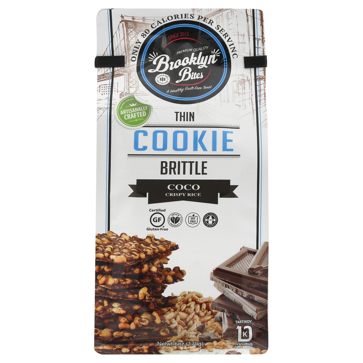 slide 1 of 1, Brooklyn Bites Thin Cookie Brittle Coco Crispy, 6 oz