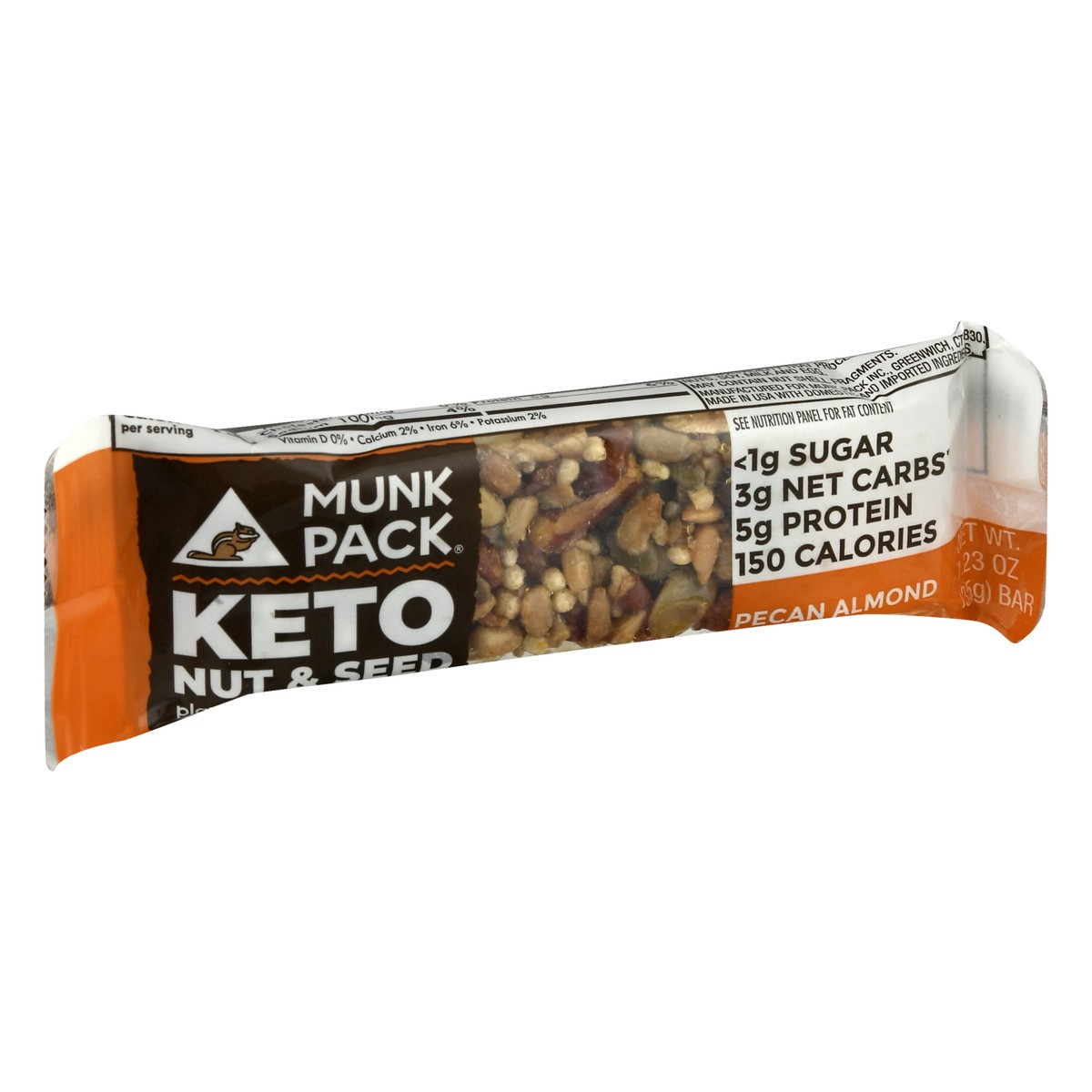 slide 11 of 12, Munk Pack Keto Pecan Almond Nut & Seed Bar 1.23 oz, 1.23 oz