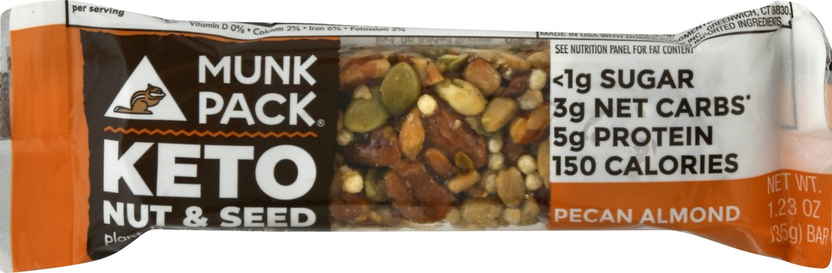 slide 4 of 12, Munk Pack Keto Pecan Almond Nut & Seed Bar 1.23 oz, 1.23 oz