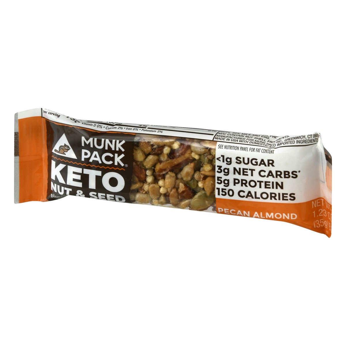 slide 8 of 12, Munk Pack Keto Pecan Almond Nut & Seed Bar 1.23 oz, 1.23 oz