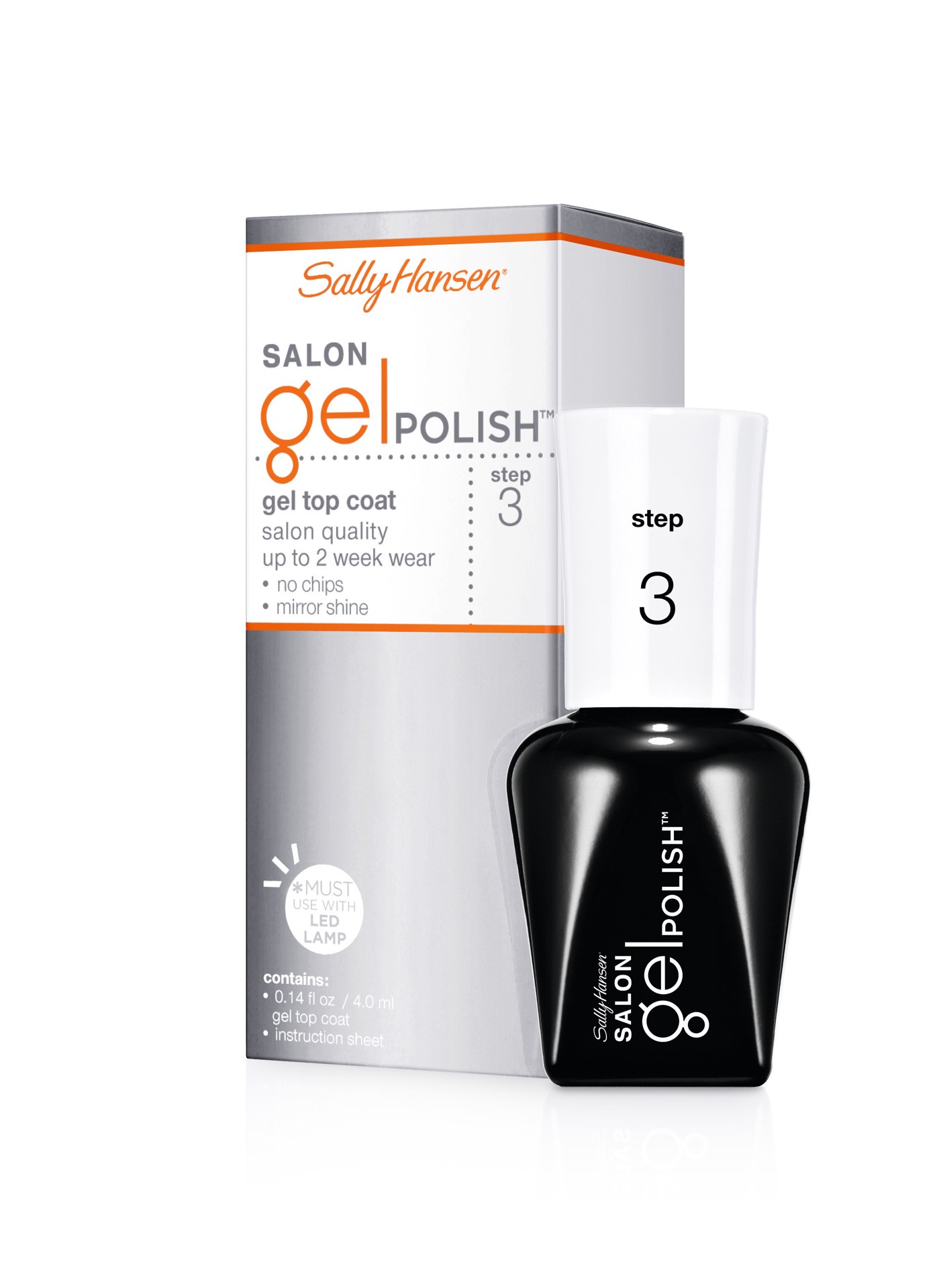 slide 1 of 1, Sally Hansen Salon Gel Polish Gel Top Coat,, 0.23 fl oz