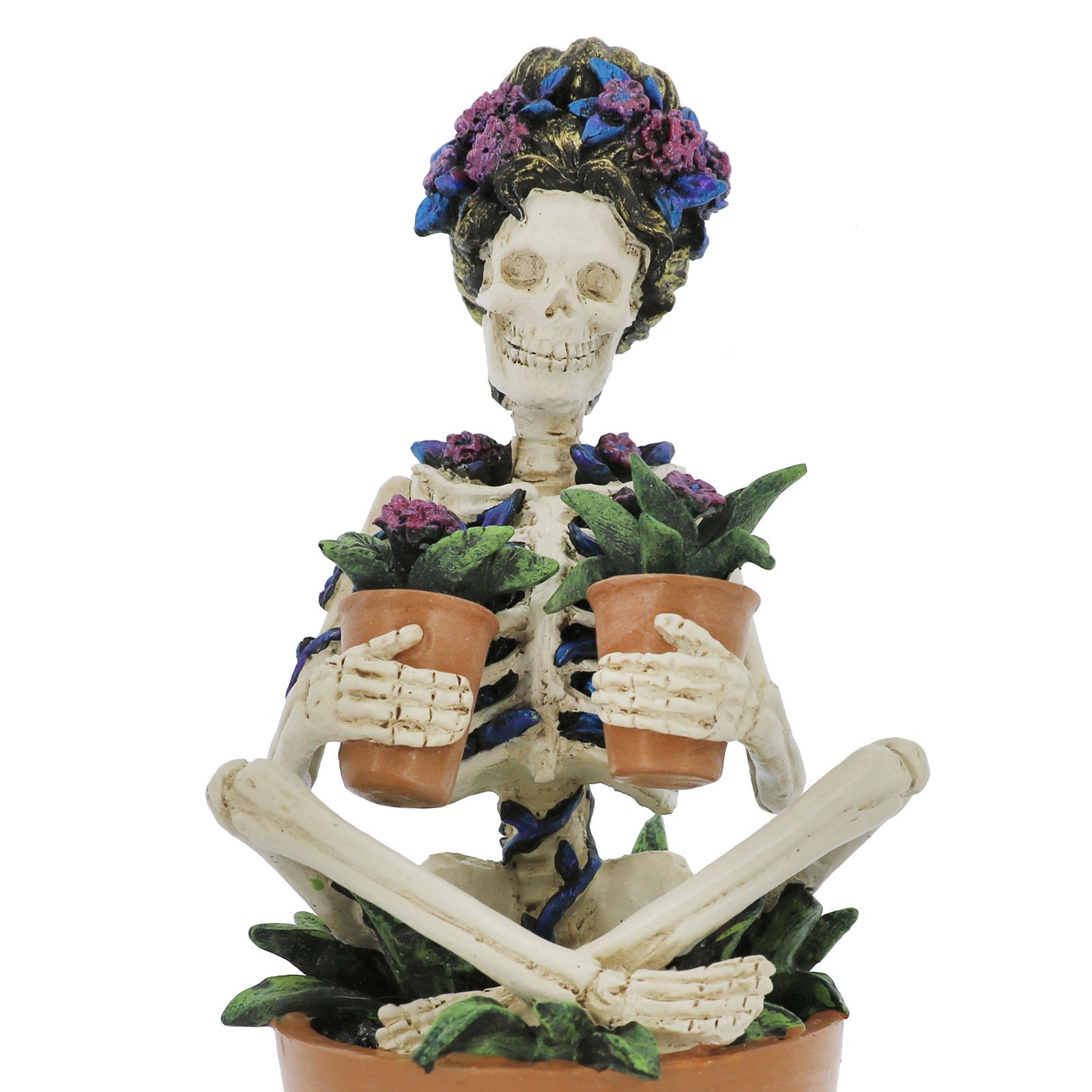 slide 3 of 4, 7.5" Potted Skeleton With Plants Tabletop Decor By Ashland, 3.6 in x 3.4 in x 7.5 in