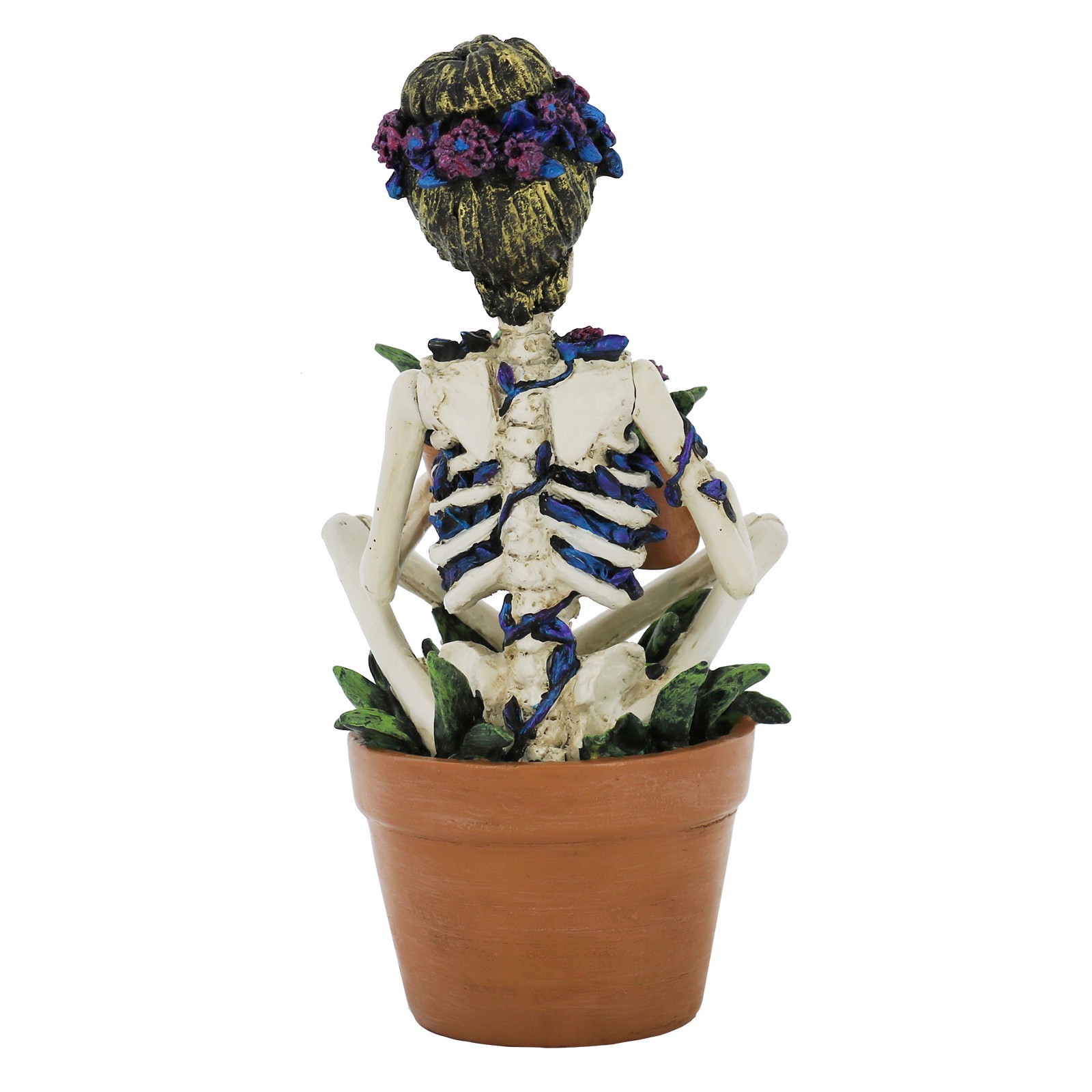 slide 4 of 4, 7.5" Potted Skeleton With Plants Tabletop Decor By Ashland, 3.6 in x 3.4 in x 7.5 in