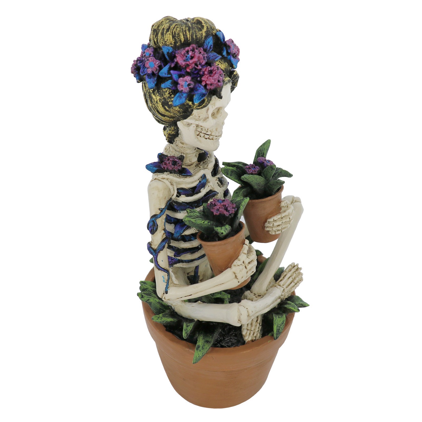slide 2 of 4, 7.5" Potted Skeleton With Plants Tabletop Decor By Ashland, 3.6 in x 3.4 in x 7.5 in