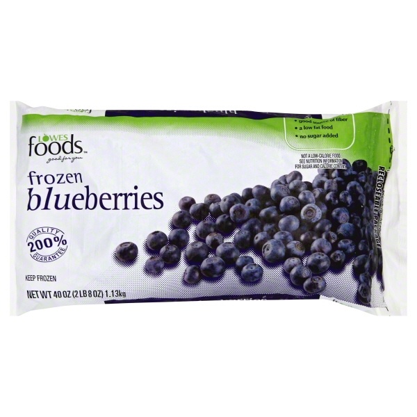 slide 1 of 1, Lowes Foods Frozen Fruit Blueberries, 40 oz