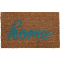Stitch & Weft Turquoise Home Coir Doormat