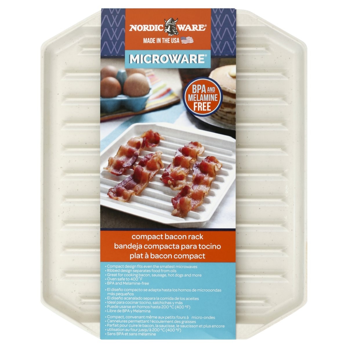 slide 1 of 1, Nordic Ware Compact Bacon Rack, 8.75 in x 7.63 in x 0.63 in