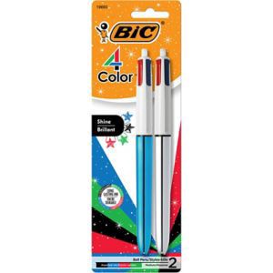 slide 1 of 1, Bic 4 Color Metallic Pen, 1 ct