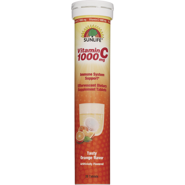 slide 1 of 1, Sunlife Vitamin C 1000Mg Effervescent Tablets, 20 Ct, 1 ct