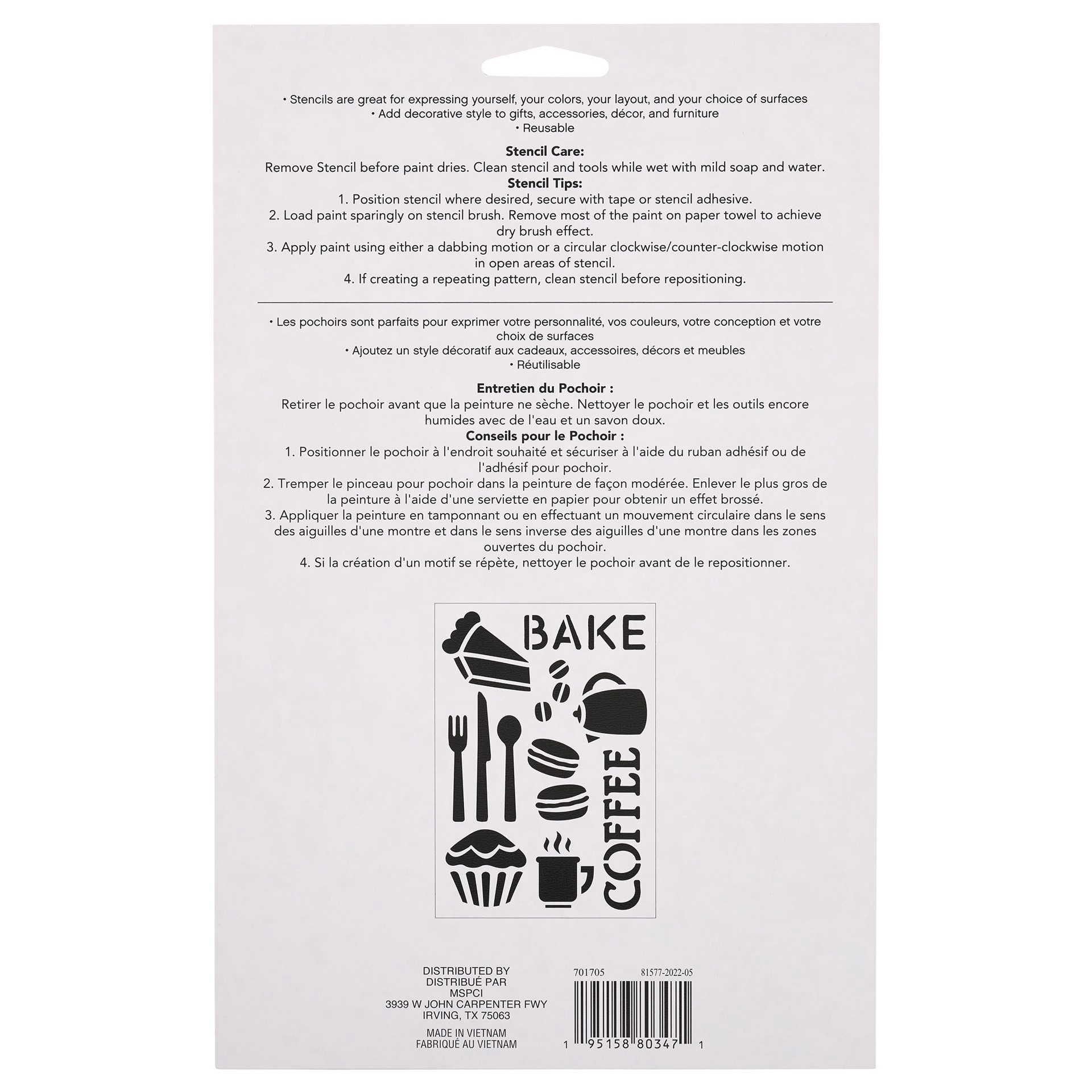 slide 2 of 3, Cafe Icons Stencils By Craft Smart, 7" X 10", 7 in x 10 in