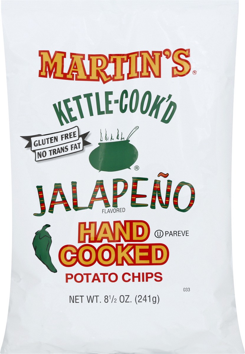 slide 8 of 13, Martin's Kettle-Cook'd Hand Cooked Jalapeno Flavored Potato Chips 8.5 oz, 8.5 oz