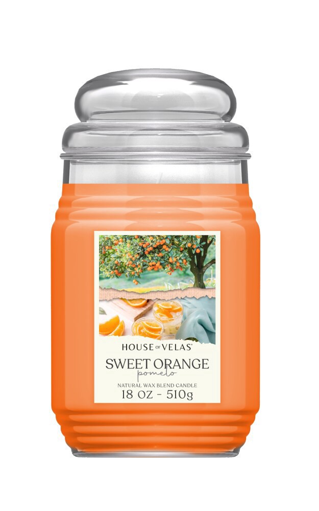 slide 1 of 1, House of Velas® Jar Candle - Sweet Orange Pomelo, 18 oz
