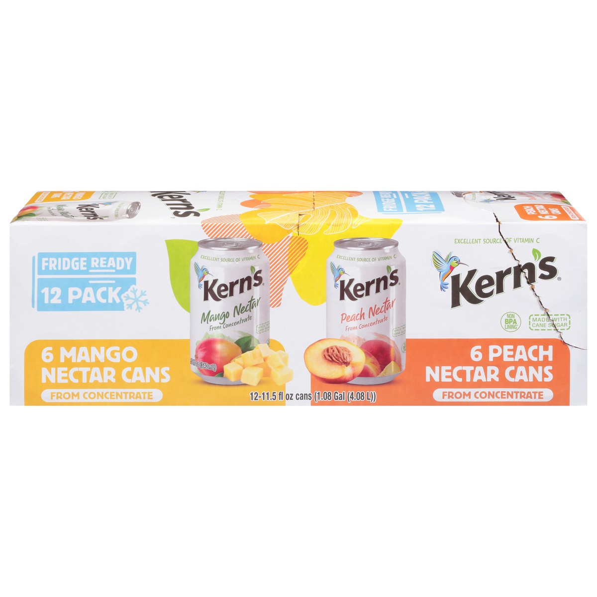 slide 1 of 9, Kern's Mango/Peach Nectar - 12 ct, 12 ct