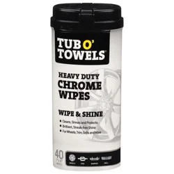 Tub O' Towels Heavy Duty Wipe & Shine Chrome Wipes 40 ea
