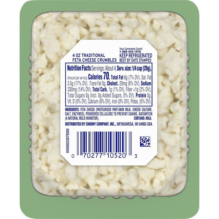 slide 31 of 109, Athenos Traditional Crumbled Feta Cheese, 4 oz Tub, 4 oz