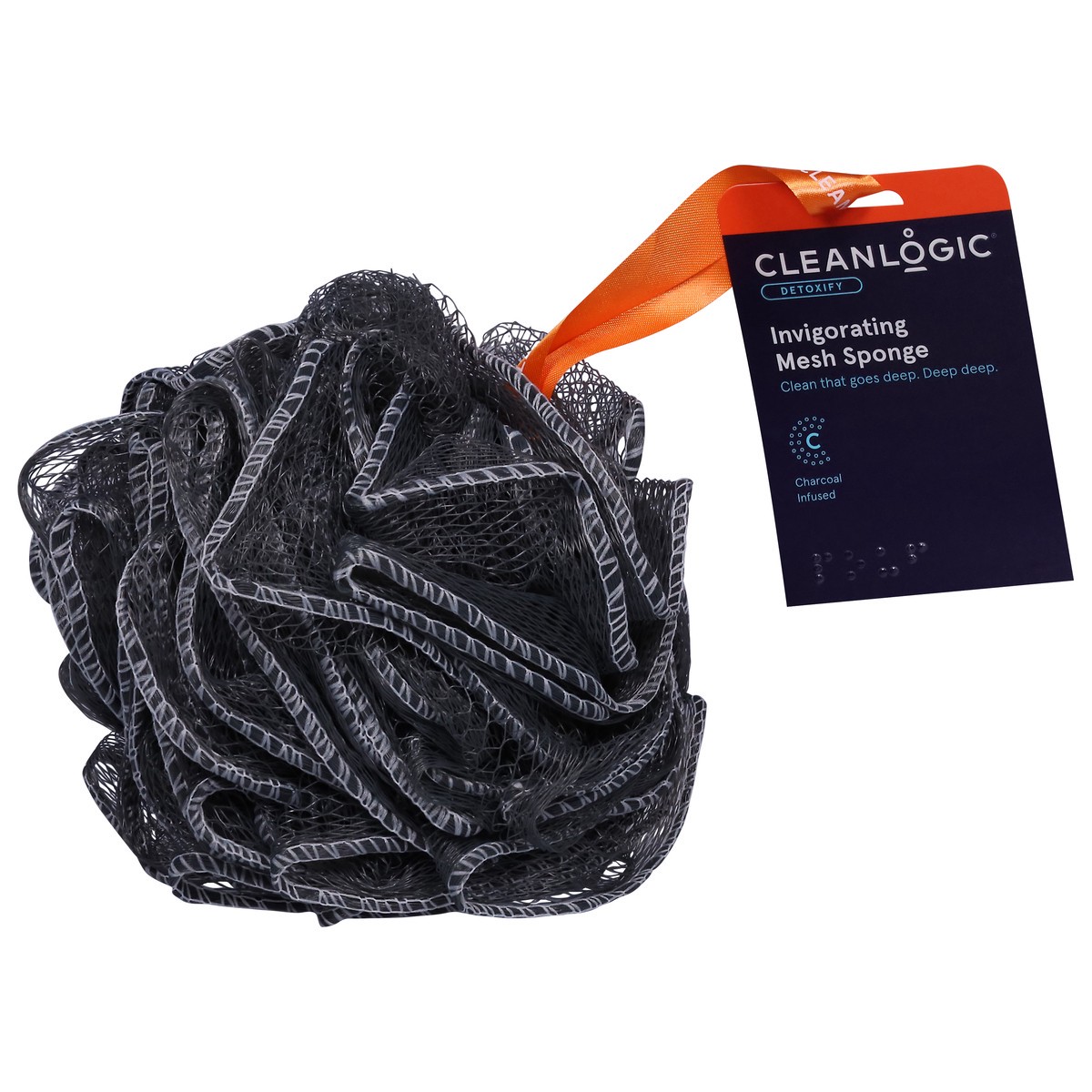 slide 5 of 11, cleanlogic Invigorating Mesh Sponge 1 ea, 1 ct
