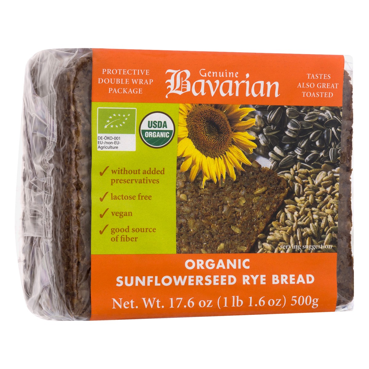 slide 6 of 9, Genuine Bavarian Organic Sunflowerseed Rye Bread 17.6 oz, 17.6 oz