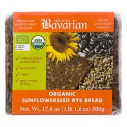 Genuine Bavarian Organic Sunflowerseed Rye Bread 17.6 oz