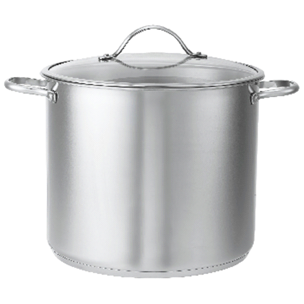 slide 1 of 1, Grand Gourmet Stock Pot with Lid, 12 qt