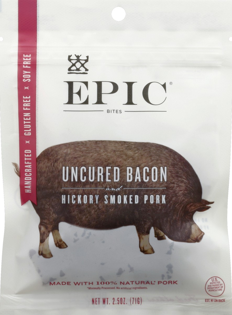 slide 3 of 3, Epic Bites Uncured Bacon Pork Sea Salt, 2.5 oz