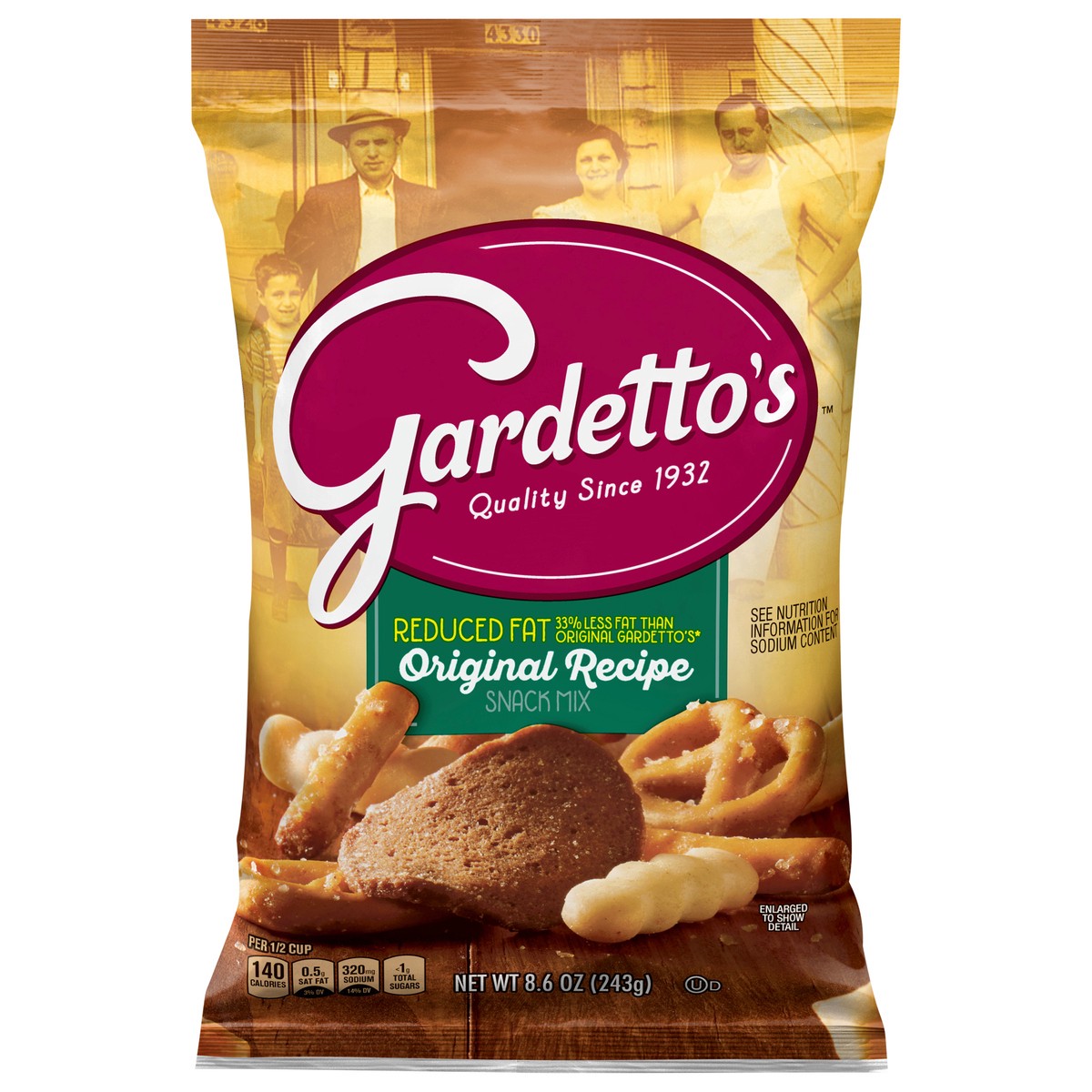 slide 1 of 14, Gardetto's, Snack Mix, Original Recipe, Reduced Fat, 8.6 oz. Bag, 8.6 oz