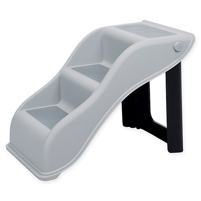 slide 1 of 1, TRIXIE Pet Products 3-Step Pet Stairs - Light Grey, 1 ct