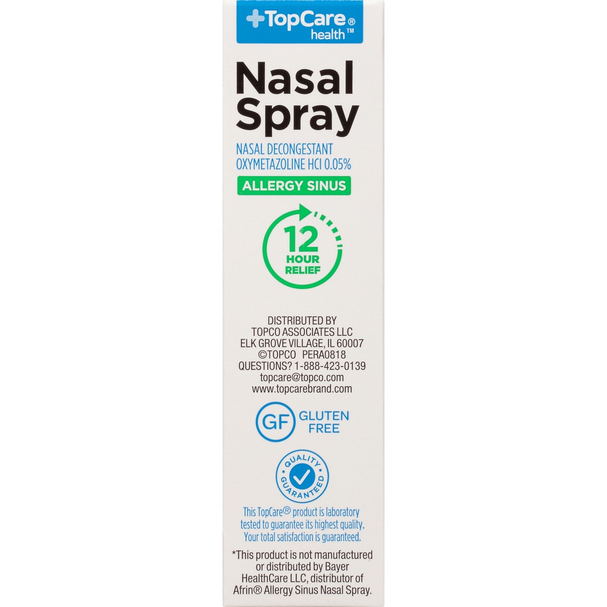 slide 8 of 9, TopCare Allergy Sinus Nasal Decongestant Oxymetazoline Hcl 0.05% Spray, 1 fl oz