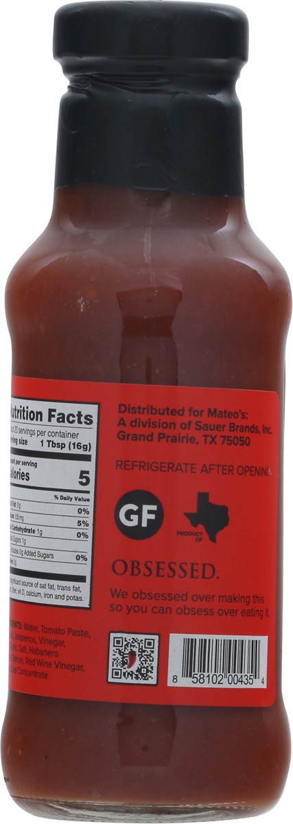 slide 7 of 13, Mateo's Hot Gourmet Taco Sauce 10.5 oz, 10.5 oz