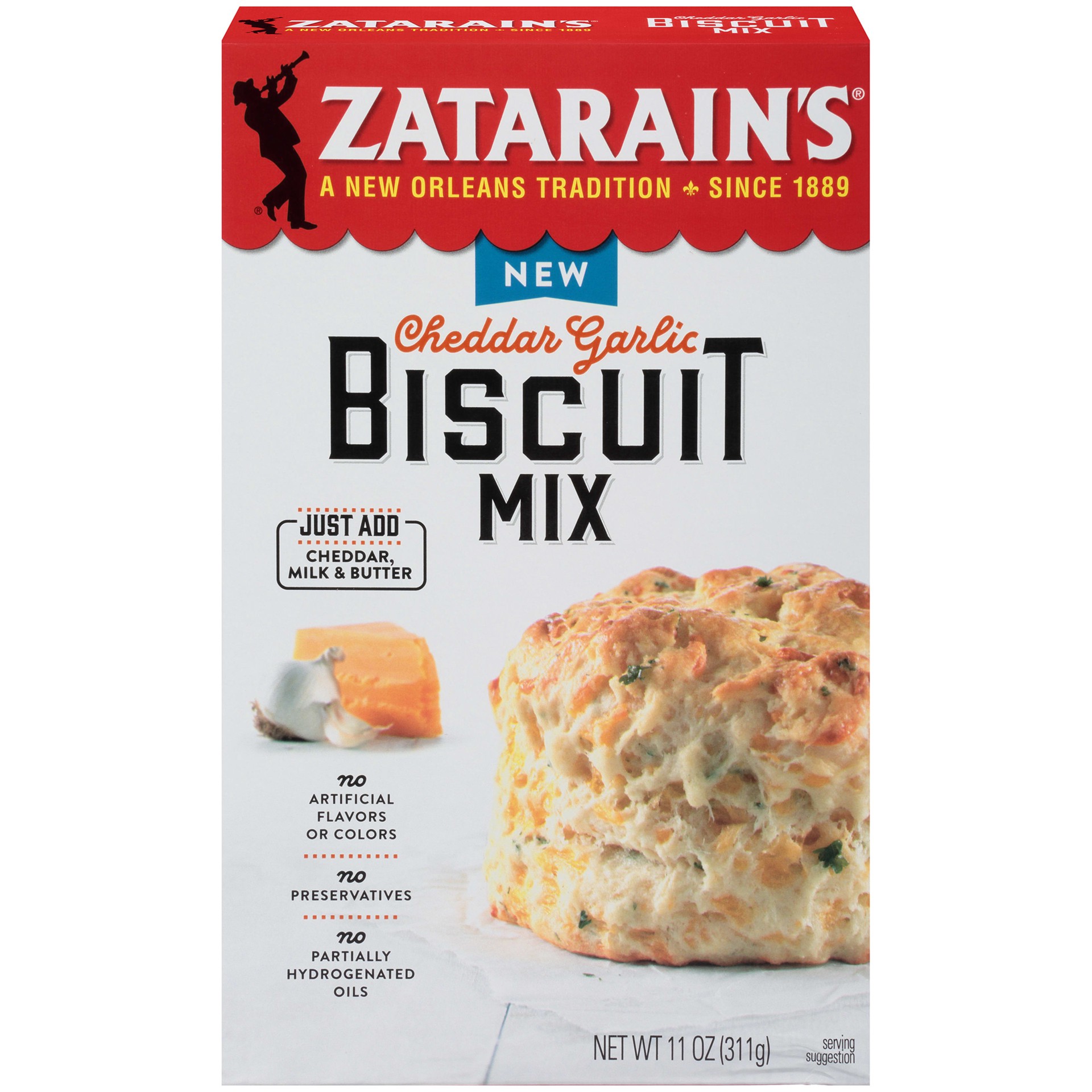 slide 1 of 5, Zatarain's Cheddar Garlic Biscuit Mix, 11 oz, 11 oz