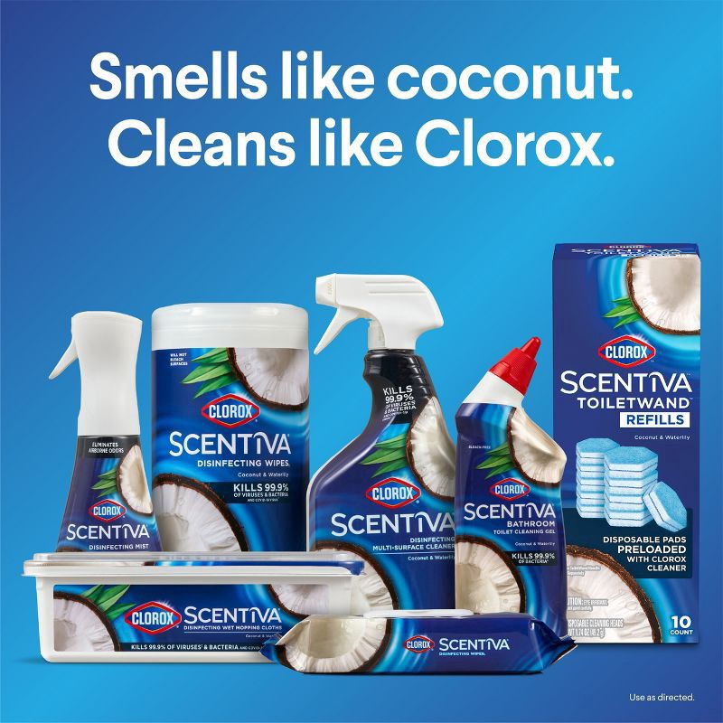 slide 7 of 14, Scentiva Toiletwand Refills Coconut & Waterlily Disposable Pads 10 Each, 10 ct