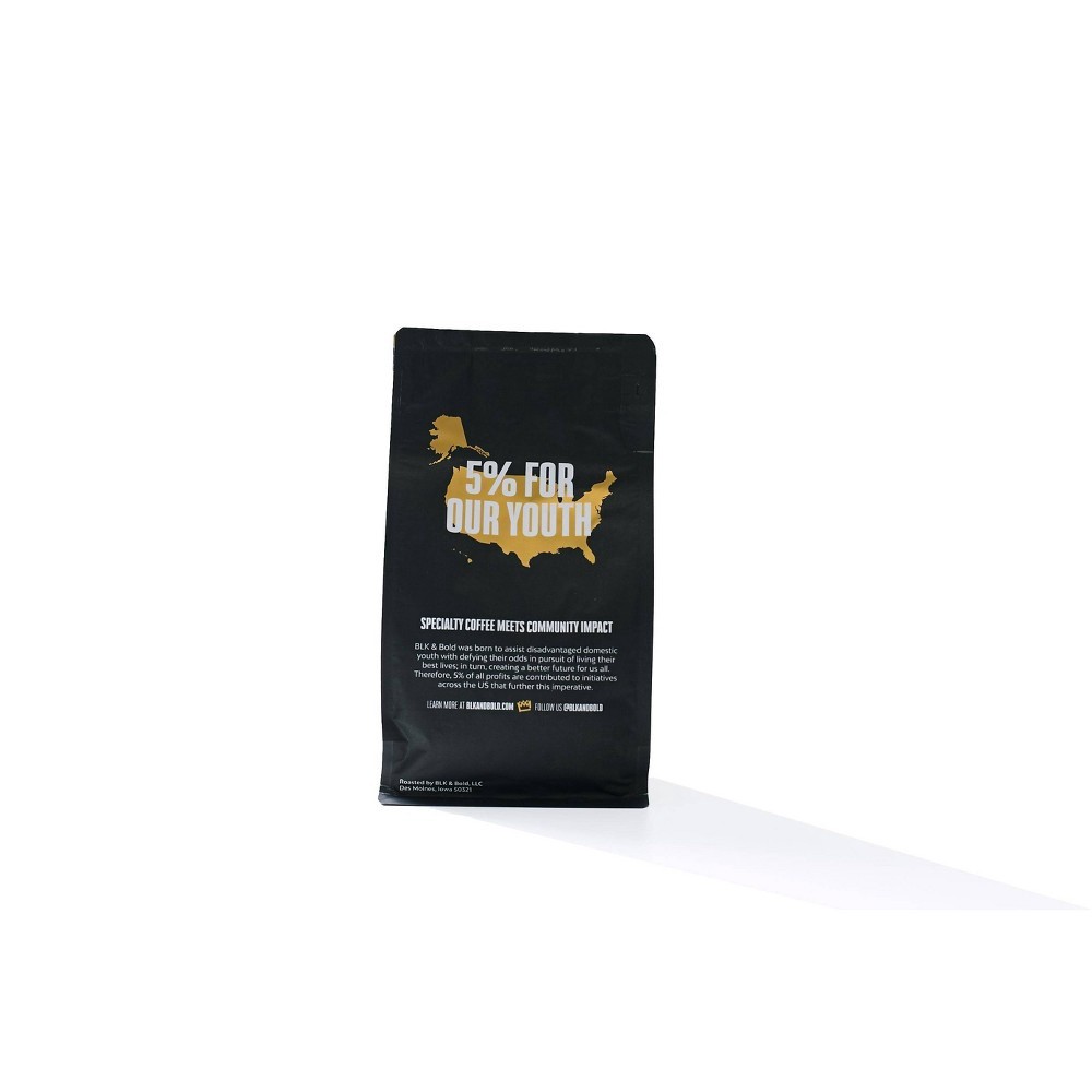 slide 2 of 3, Blk & Bold Coffee Blend, Dark Roast, Whole Bean - 12 oz, 12 oz