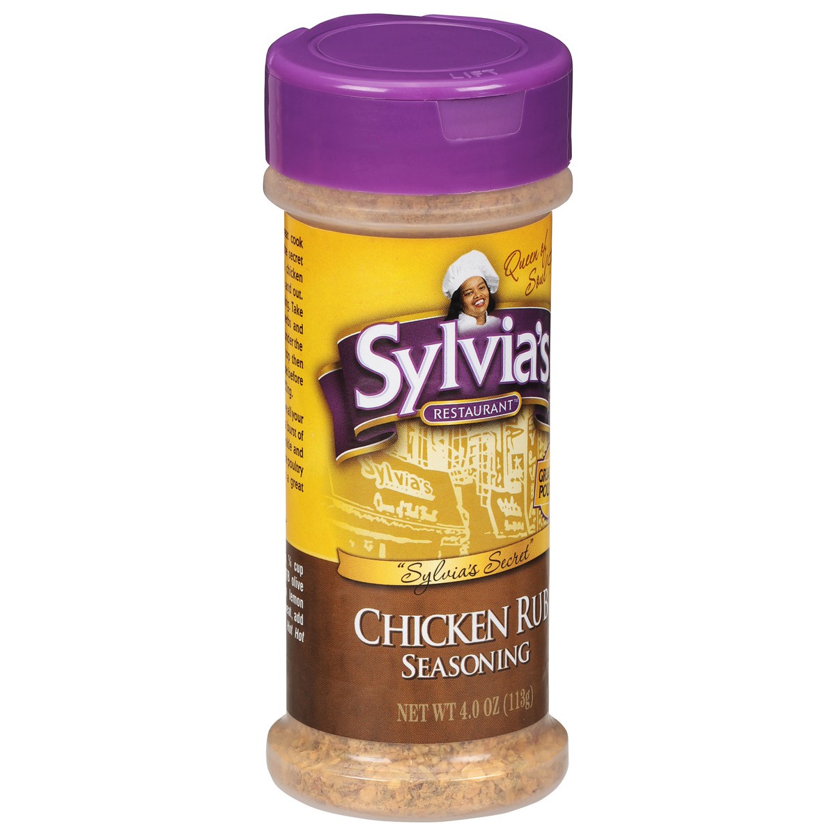 slide 2 of 9, Sylvia's Restaurant Chicken Rub Seasoning 4.0 oz, 4 oz