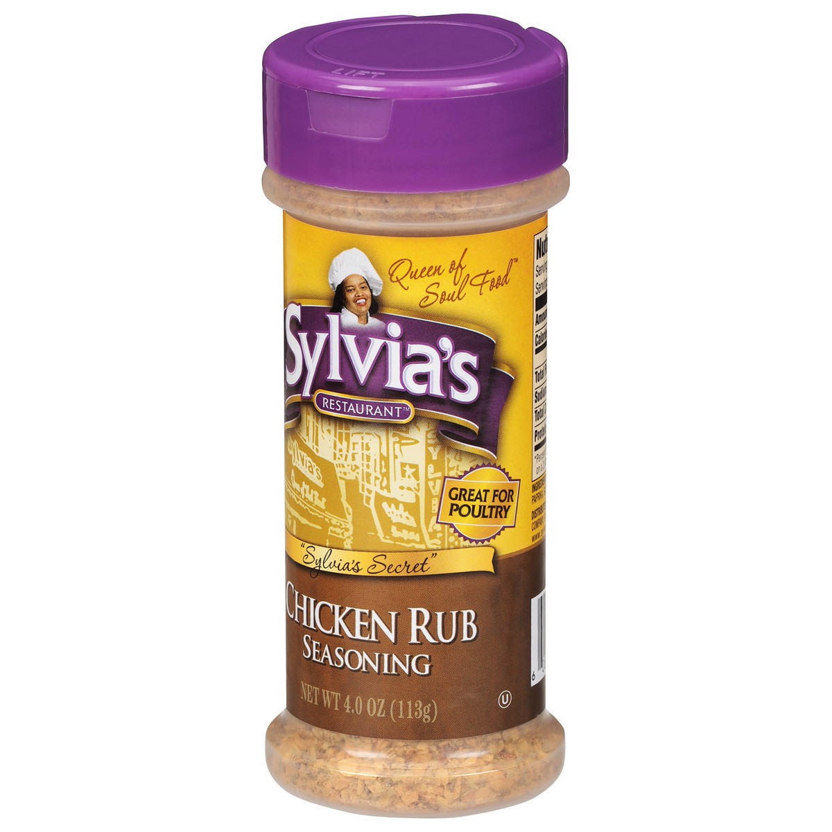 slide 3 of 9, Sylvia's Restaurant Chicken Rub Seasoning 4.0 oz, 4 oz