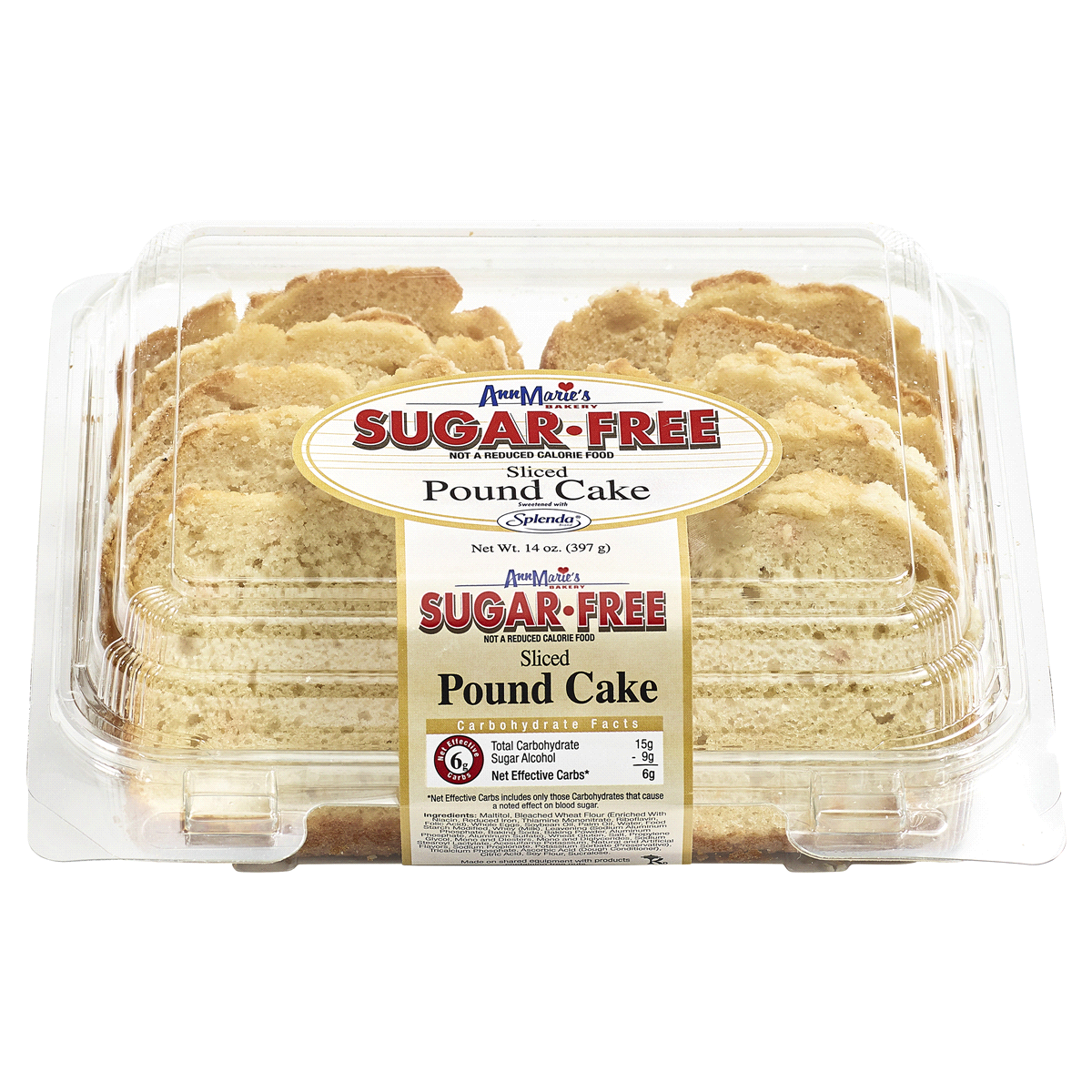 slide 1 of 1, Ann Marie's Pound Cake, Sugar Free, Sliced, 14 oz